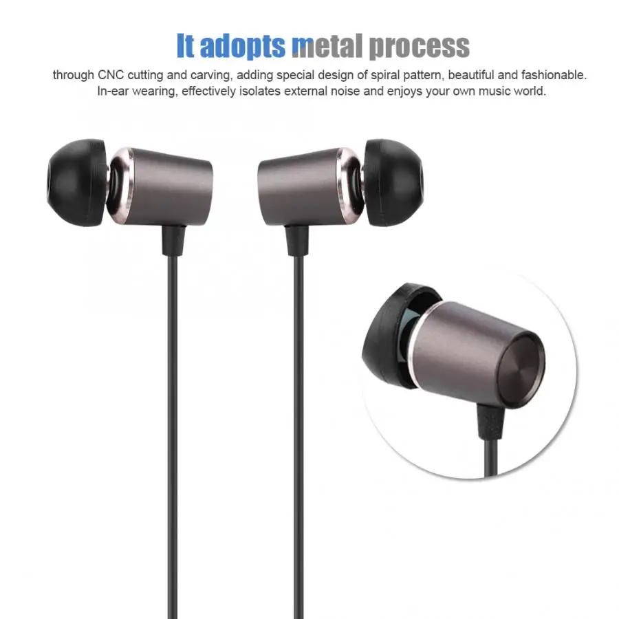 3.5mm Stereo Earphone Noise Cancelling Hi-Fi In-Ear Earbuds Music Earphones Mobile Phone Headset | Электроника