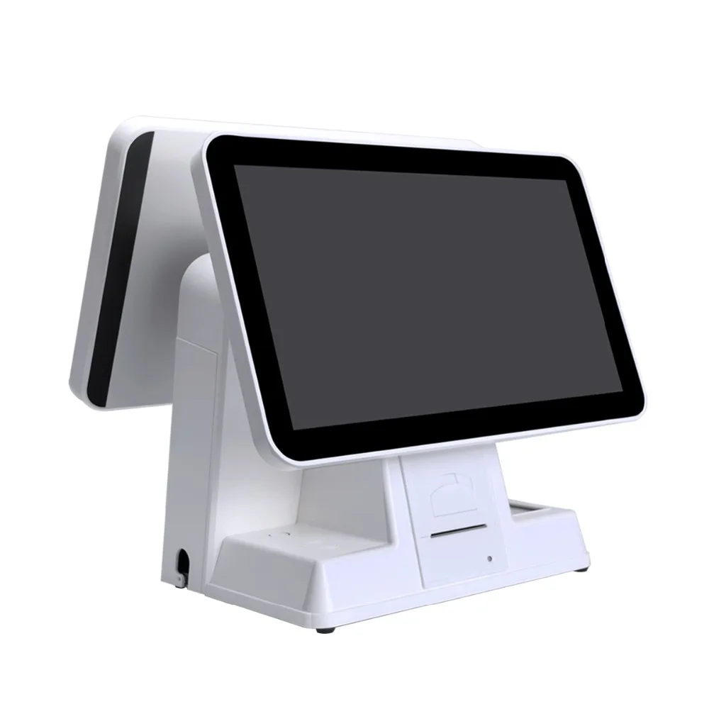 Hspos new dual 15inch display POS Cash Register HS-156D-H2 Built-in 58 thermal printer can use almost pos Software | Компьютеры и офис