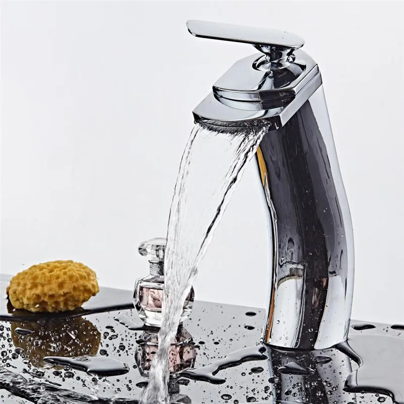 High Quality Tall Bath Sink faucet Basin Mixer Tap Bathroom Faucet Hot and Cold Chrome Finish Brass Toilet Water Crane | Обустройство