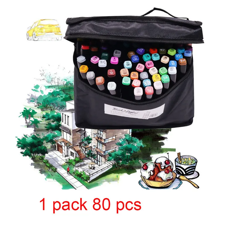 1 pack/set Цвет арт Марка ювелирных изделий комплект с двойной головкой 30/40/60/80 художественный эскиз жирной на спиртовой основе Mark анимационный комикс-студентки
