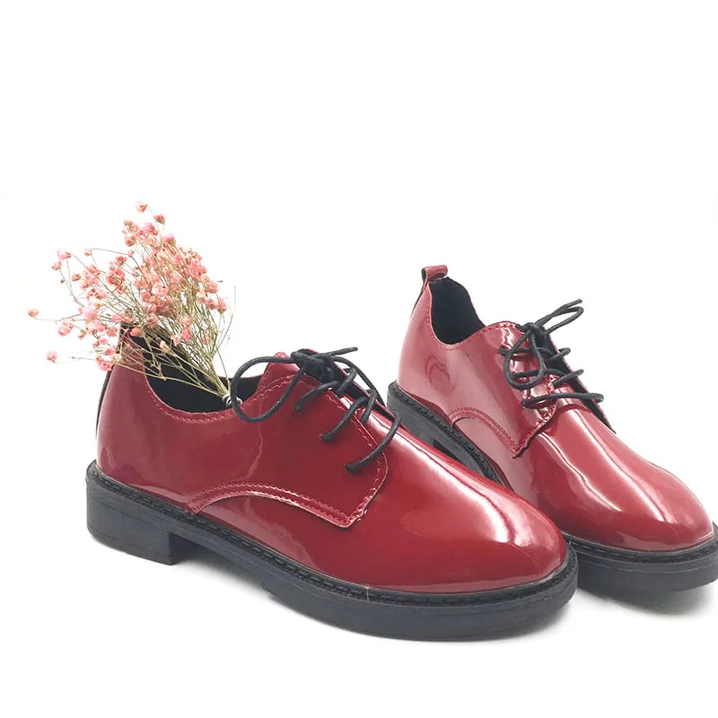 Классические женские ботинки feiyitu Милые простые модные туфли на шнуровке мягкие