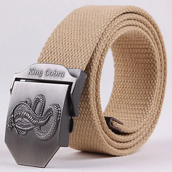 Style3 Khaki Новое поступление, мужской холщовый ремень с тигровой пряжкой, военный ремень, армейские тактические ремни для мужчин, высокое качество, мужской ремень - Цвет: Style3 Khaki