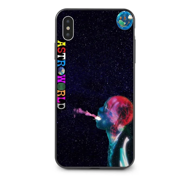 TPU Чехол для телефона с Трэвисом Скоттом Astroworld, для Apple iPhone X, 8, 8 Plus, 7, 7 Plus, 6, 6S Plus, 5 5S, SE, мягкий силиконовый черный чехол - Цвет: TPU
