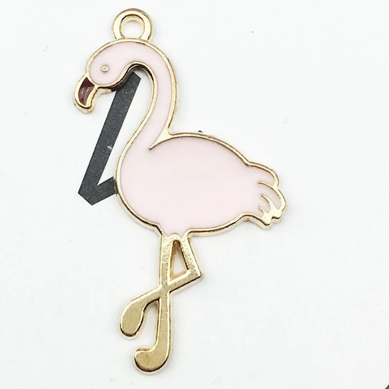 10 шт. подвески в виде фламинго с эмалью | Украшения и аксессуары