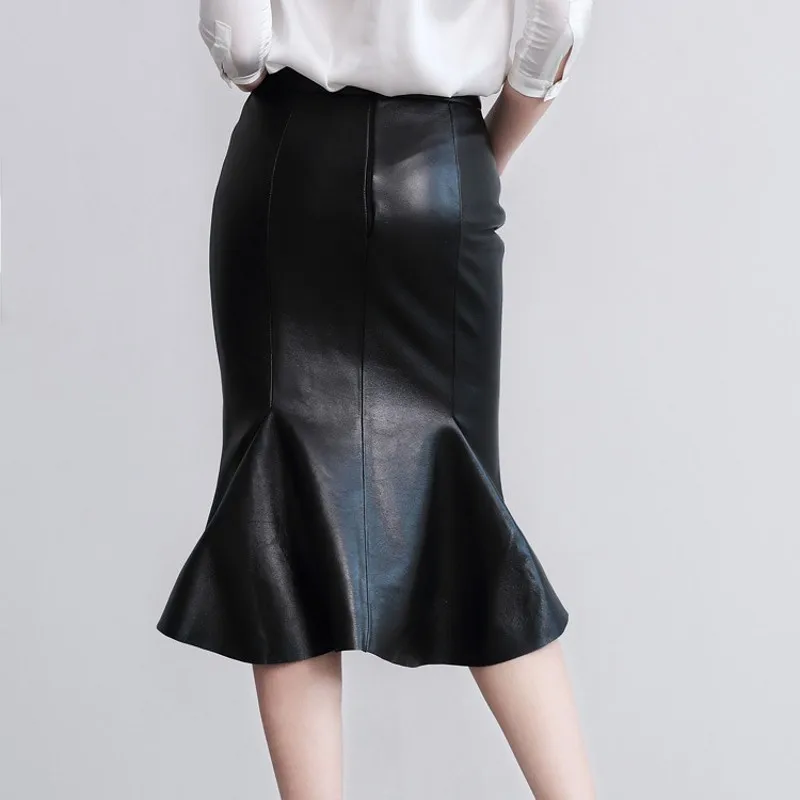 Новая Элегантная Женская облегающая Офисная юбка длиной до колена с высокой