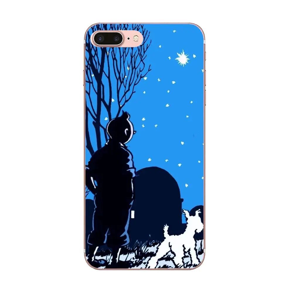 Приключения Tintin Funda для Galaxy Alpha Core Note 2 3 4 S2 A10 A20 A20E A30 A40 A50 A60 A70 M10 M20 M30 мягкий хит