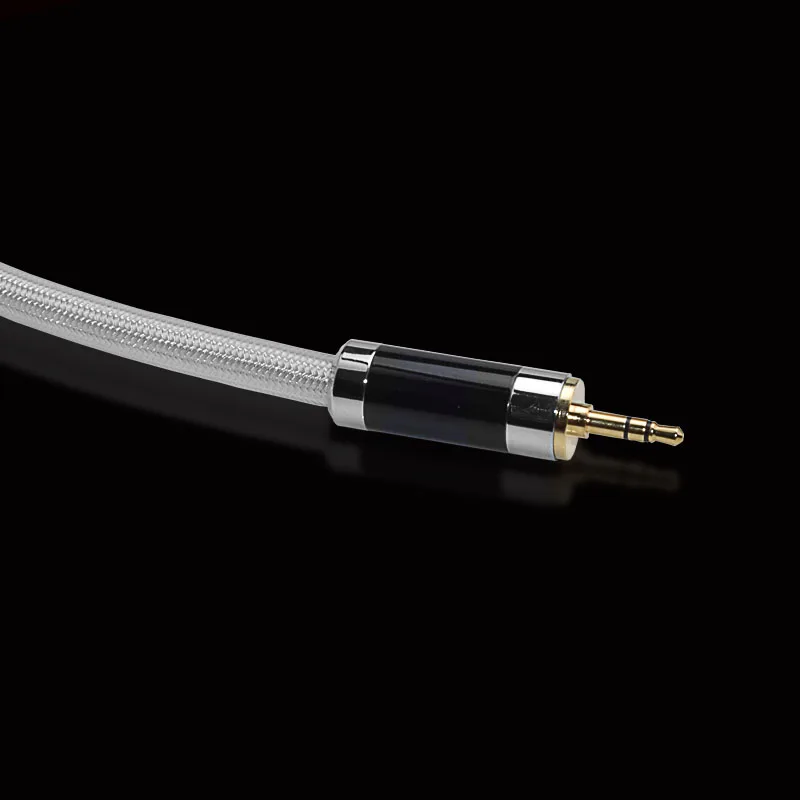 Hi Fi кабель ATAUDIO 3 5 мм на 2RCA высококачественный медный и посеребренный аудиокабель