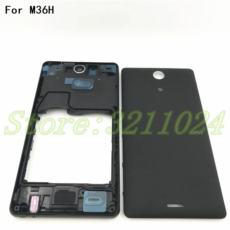 Полный корпус средняя передняя рамка для sony Xperia ZR M36H C5502 C5503 пластинчатая рамка Корпус ЖК-рамка с крышкой батареи