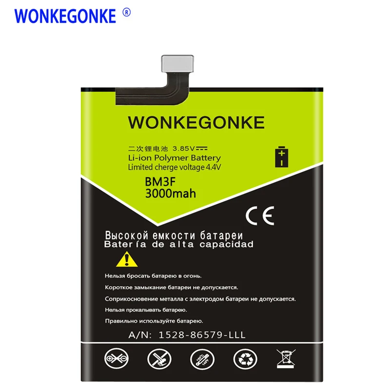 

WONKEGONKE 3000mah BM3F Battery For Xiaomi Mi 8 Batteries Bateria