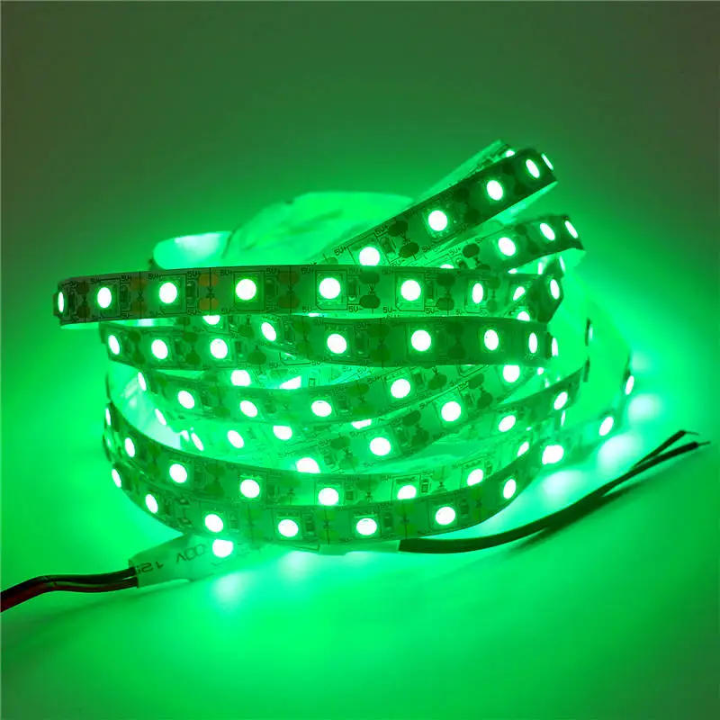 Green DC 5 В Светодиодная лента 5050 SMD 5 м 60 светодиодный s/M светодиодный гибкий светильник белый/теплый белый/красный/зеленый/синий/желтый/RGB светодиодный ленточный светильник - Испускаемый цвет: Green