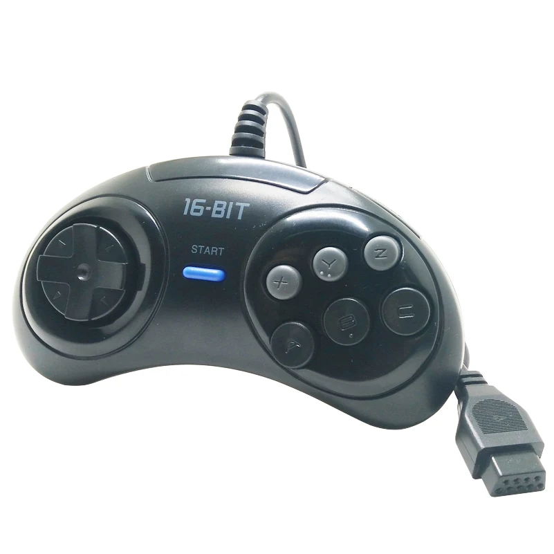 Для SEGA Genesis 9pin Plug игровой контроллер для 16 бит ручки 6 кнопок геймпад sega dreamcast MD