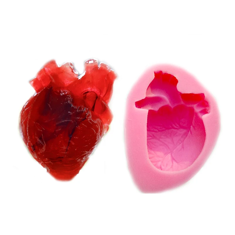 

Heart Mold Cake Mold Baking Molds Silicone Fondant Mould For Making Soaps Chocolate Resin Clay Moulds 3D Heart Shaped Halloween