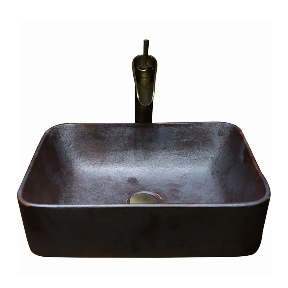 Sink With Faucet Ванная комната Lavabo керамическая Столешница умывальник гардероб ручная роспись сосуд Раковина Ванная раковина LO612414 - Цвет: Sink With Faucet