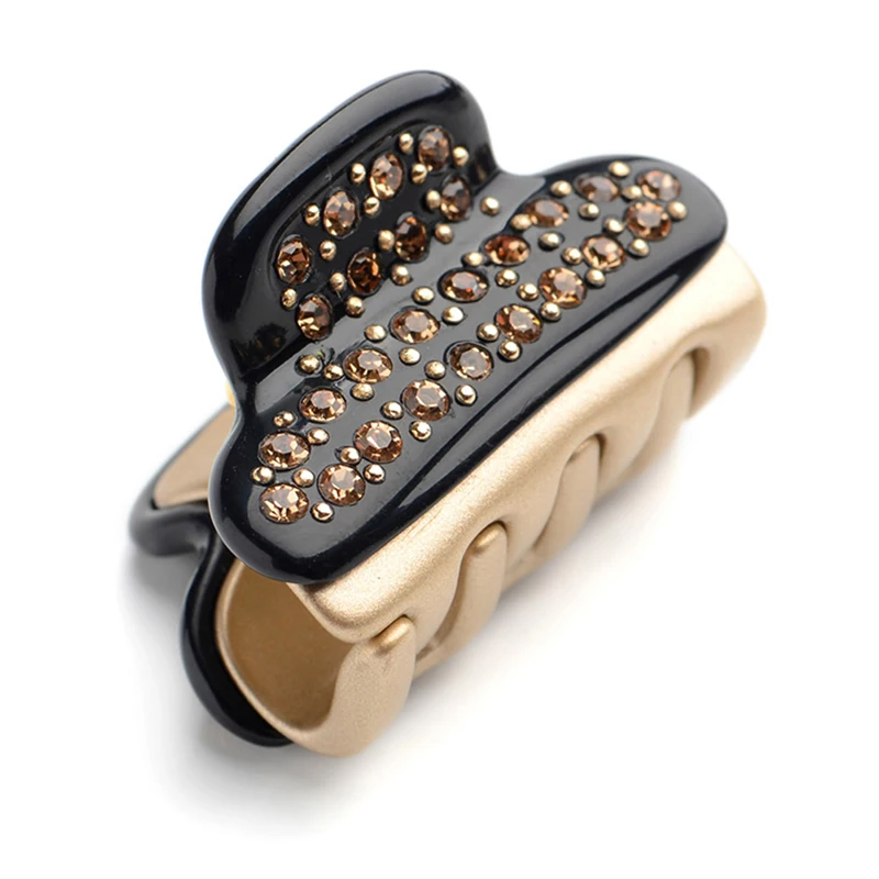 

CHIMERA Small Hair Claws Crab Vintage Hairpin Fashion Durable Cellulose Acetate Sparkly Crystal Hair Clips Clamp for Women Girls