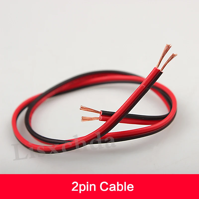 1pin 2pin 3pin 4pin 5pin красный черный кабель, луженая медь 22AWG, ПВХ изолированный провод, электронный кабель, светодиодный кабель