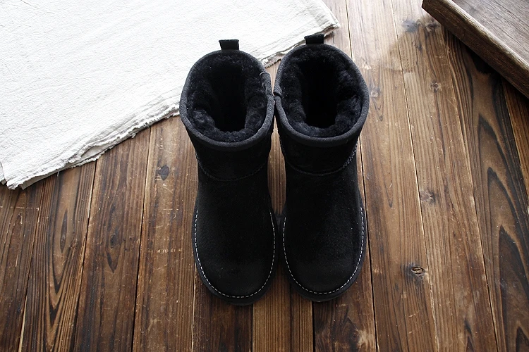 Careaymade/новые зимние сапоги; женские зимние сапоги из натуральной кожи с хлопковым верхом в стиле ретро; женская обувь из толстого теплого хлопка; 6 цветов