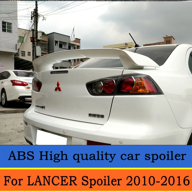 Для LANCER EX 2010 2016 спойлер высокого качества ABS Материал заднее крыло автомобиля