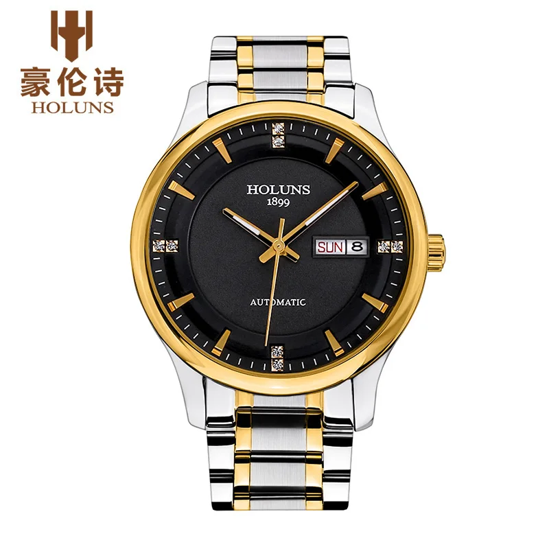 2022 Luxury HOLUNS Brand Men's Watch Automatic Mechanical Watches Full Steel Waterproof Male Casual Business Wrist Watch Clocks