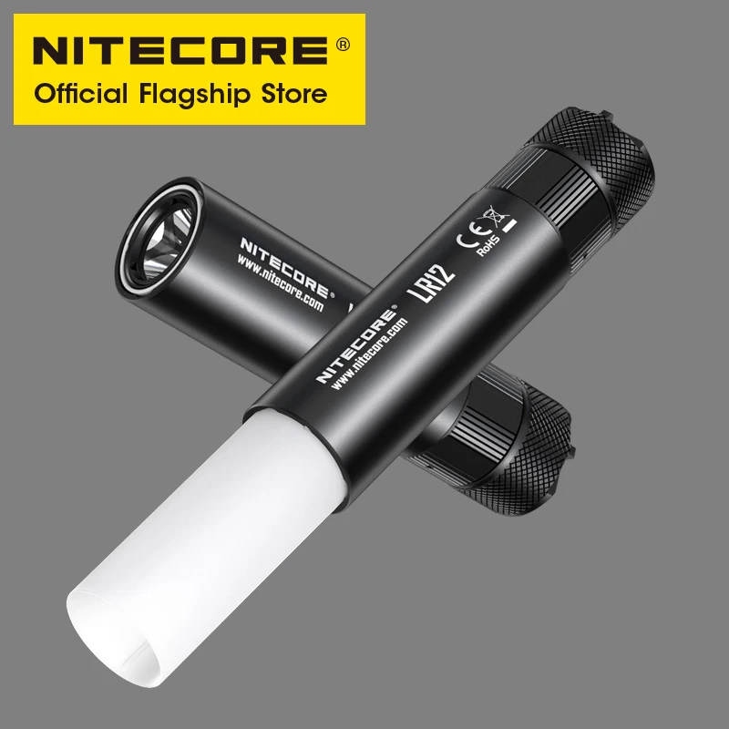 NITECORE LR12 ультра яркий мини фонарик 2 в 1 кемпинг Фонари прожектор многоцелевой