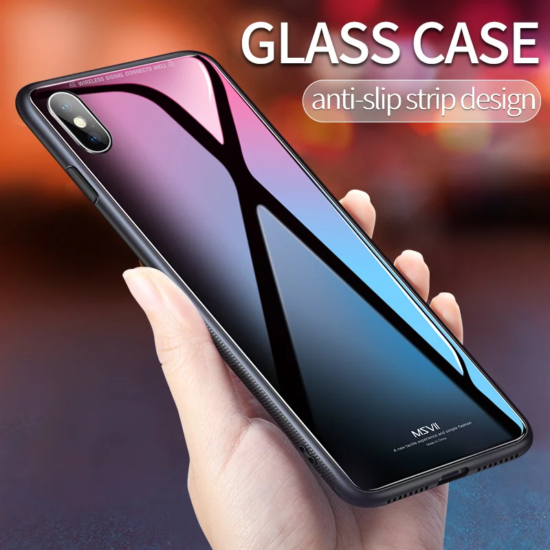Крышка корпуса ля iPhone X MSVII Коке для 10 силиконовый чехол рамка + зеркало из