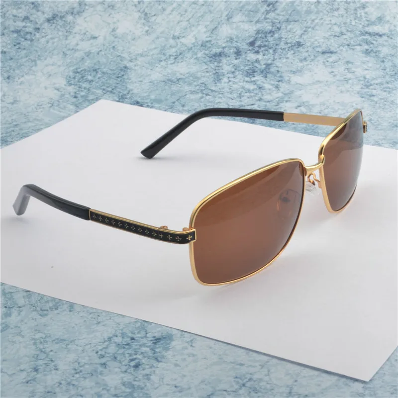 Металлический каркас Классические квадратные очки поляризованные Для мужчин 2018