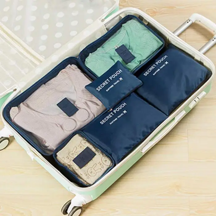 6 Pcs Clothes Storage Bags Packing Cube Traveling Home Clothing Organizer Set 669