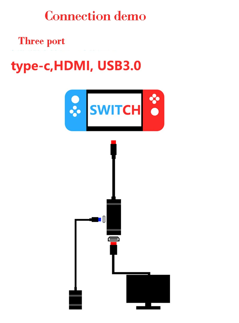 Usb type C адаптер для модельного переключателя сменная зарядная док станция USB 3 0 HD tv
