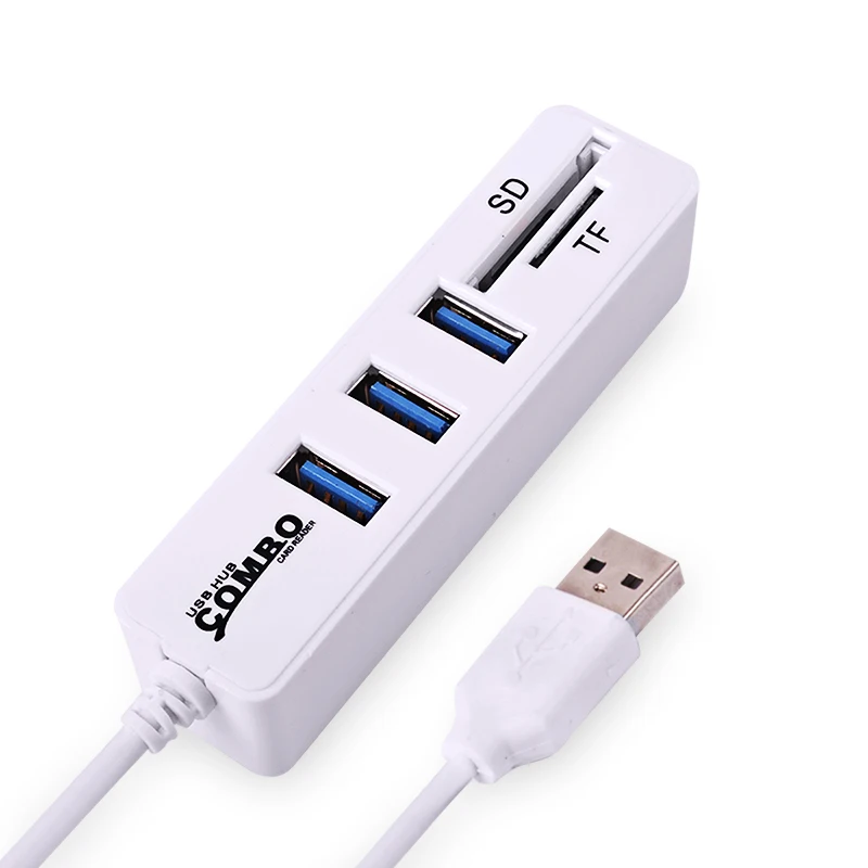 Мини USB концентратор 3 0 Мульти разветвитель порта + 2 кардридера портативный