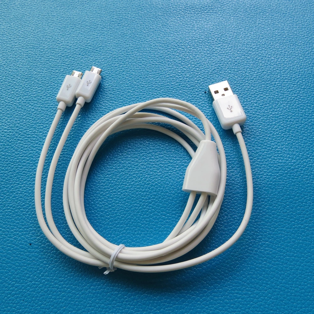 24AWG 2 метра 6 футов двойной Micro USB разветвитель кабель питания устройства