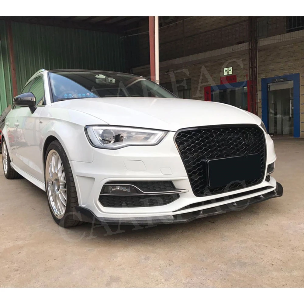 Передний спойлер из углеродного волокна для Audi A3 S3 Hatchback 2014 2016 (не стандартный не