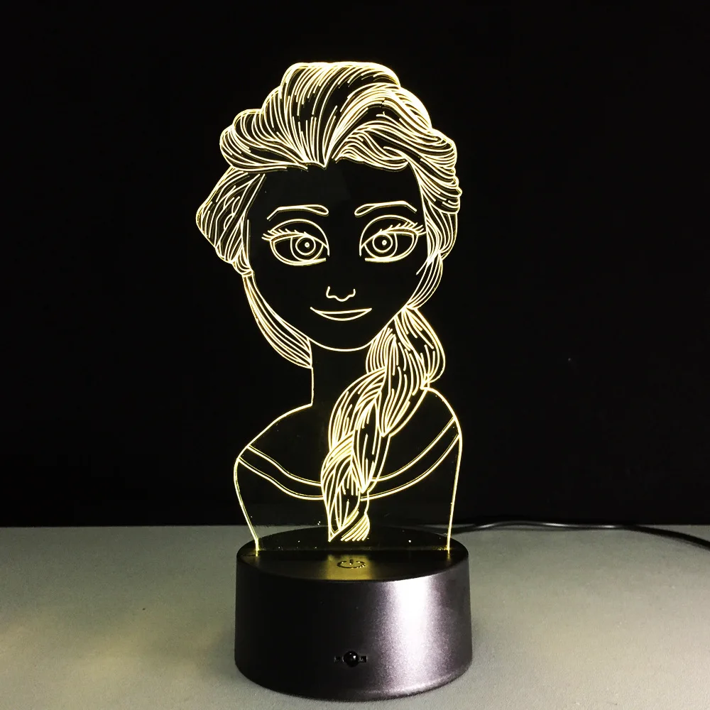 3D LED Красочный Night Light творческая фигура Вырезка светодиодные ночники голограмма