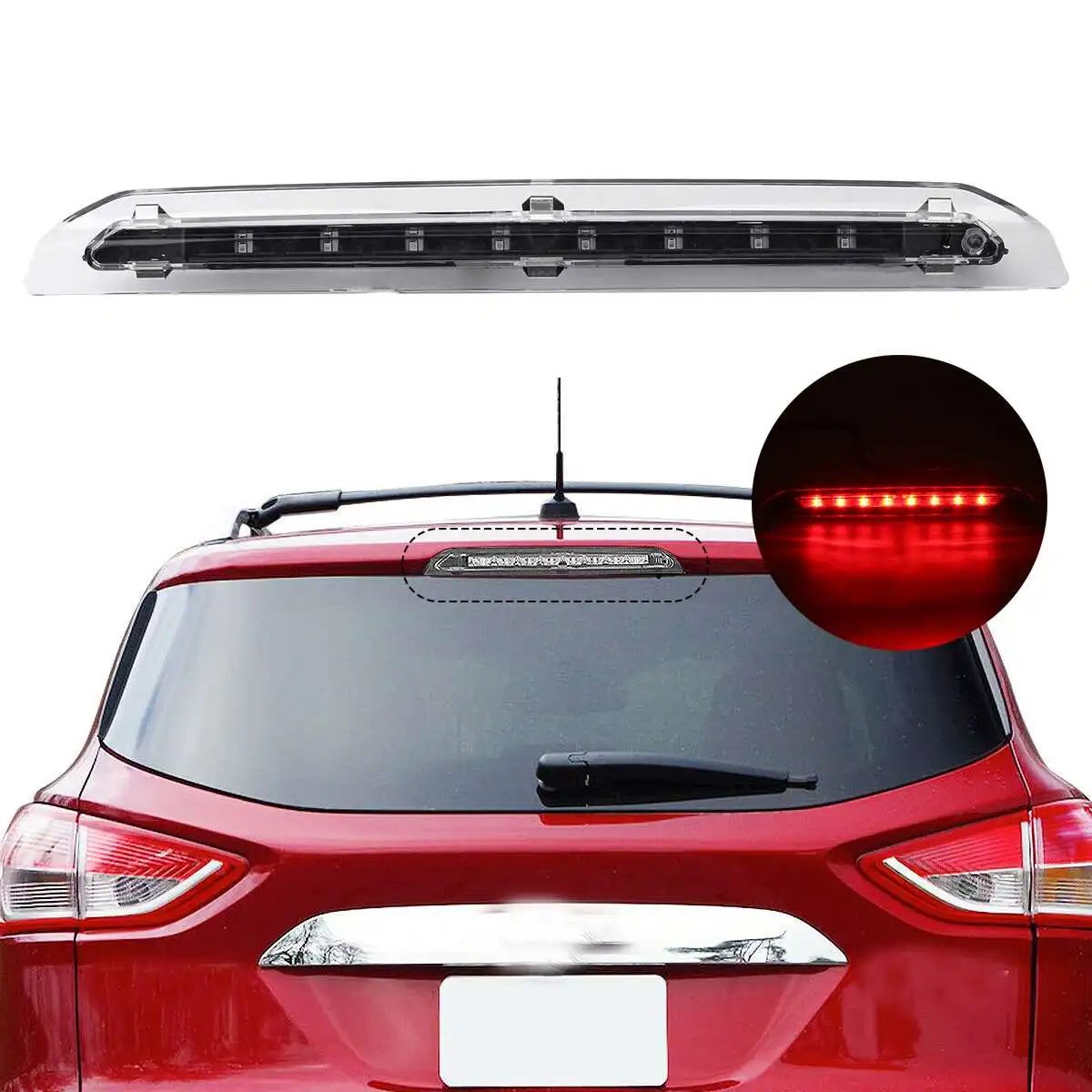 Car LED Third 3rd Brake Light Rear Cargo Lamp Tail Stop Light Bar For Ford Escape 2013