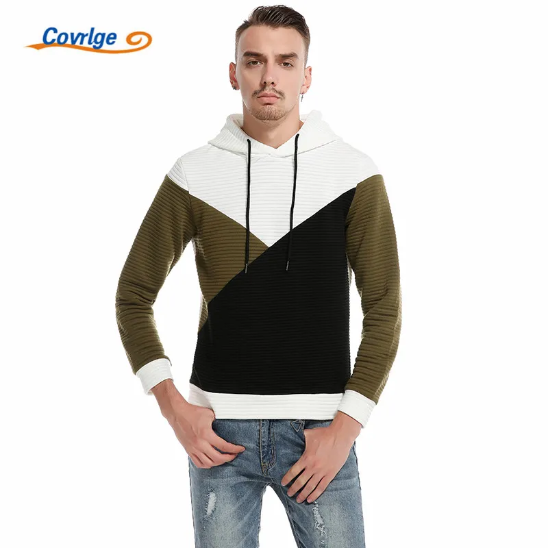 Covrlge Brand Hoodies Men 2018 Spring Male Long Sleeve Hoodie Hip Hop Pullover Sweatshirt Mens Slim Tracksuit MWW093 | Мужская одежда