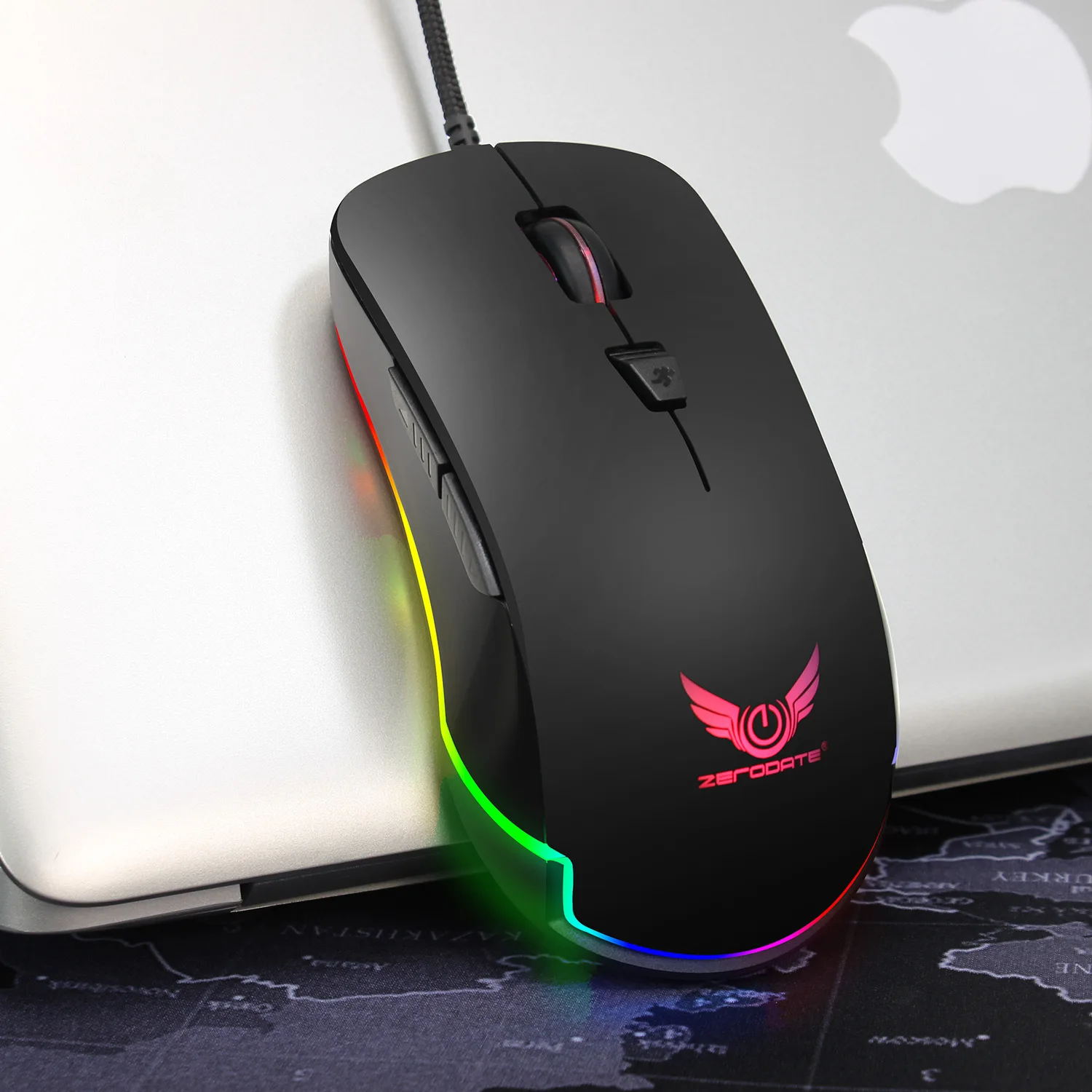 Hongsund игровая мышь 6 кнопок 4800 dpi компьютерная высокоскоростная USB Проводная для ПК