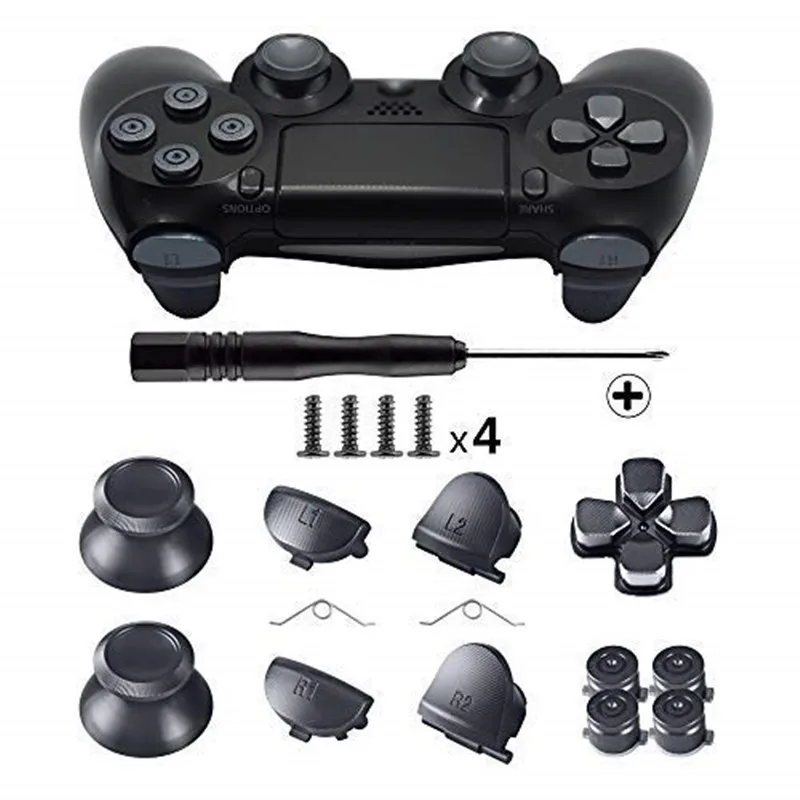 Металлические кнопки для Playstation 4 алюминиевые аналоговые джойстики аналогового