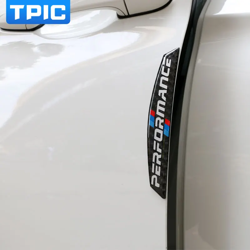 TPIC 4 шт. углеродного волокна боковой двери Стикеры s протектор для автомобиля анти