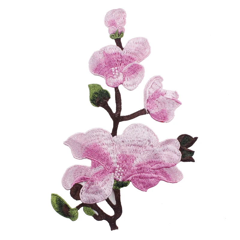 10 компл. Розовый пион длинная пара кружевная вышивка аппликация кружева гипюр