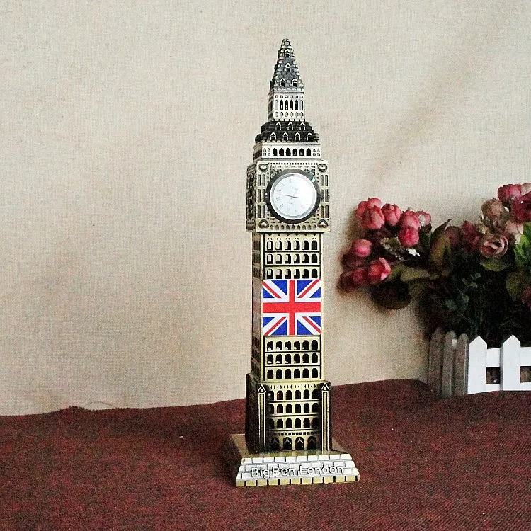 Creative retro Iron Decoration London Big Ben clock world famous mini  Crafts Figurines & Miniatures gift present FG870 images - 6