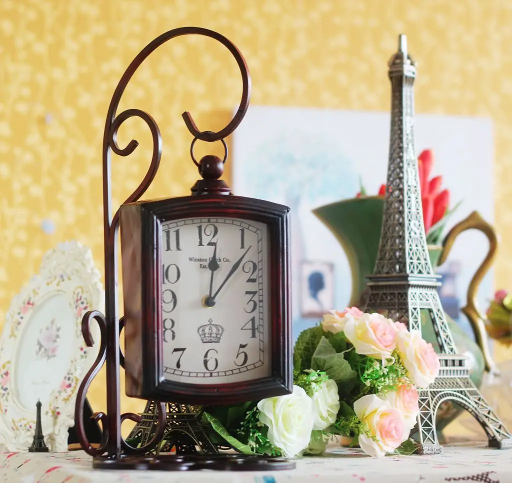 Потертый шик часы Винтаж Домашний декор настольные Античная Ретро настольные|clock