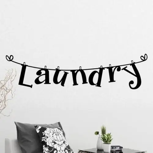 Прачечная магазин наклейка на стекло стену стиральная комната Кухня Wall Art