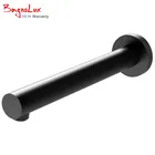 10 лет гарантии, высокое качество, настенная розетка для ванны 200 мм, матовый черный кран, приборы для ванной, серебристый смеситель для душа, наполнитель, носик