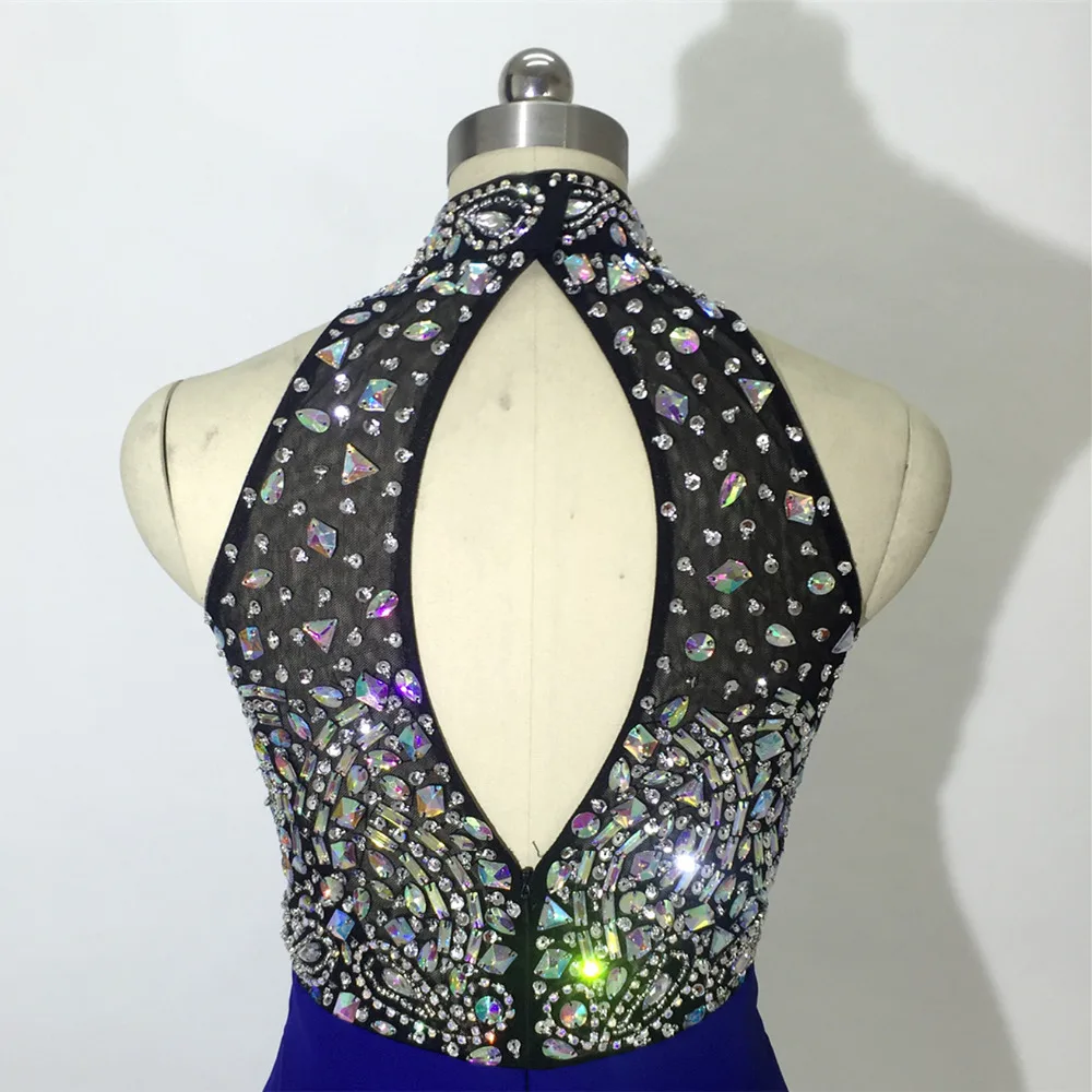Атласные Длинные вечерние платья robe de soiree Королевское синее платье для выпускного на бретельках vestido de festa вечернее платье платья для вечеринок