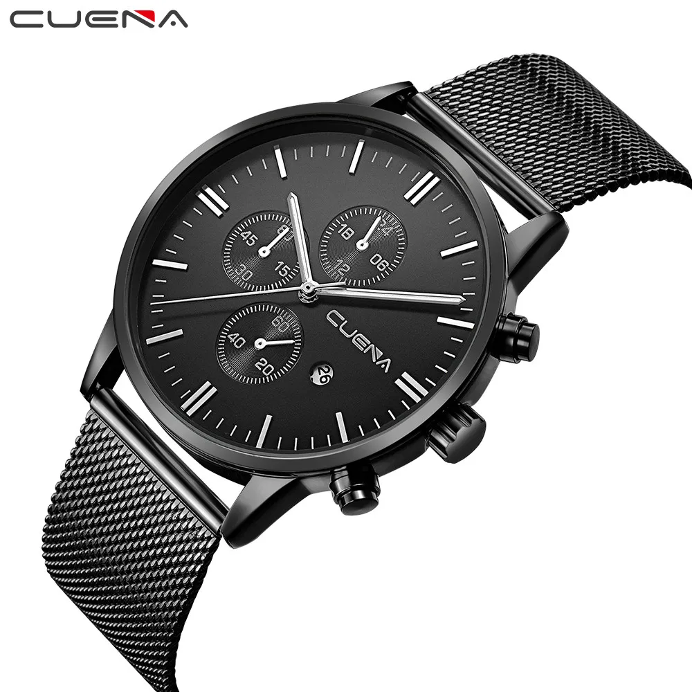 Мужские кварцевые наручные часы из нержавеющей стали reloj hombre спортивные подарки