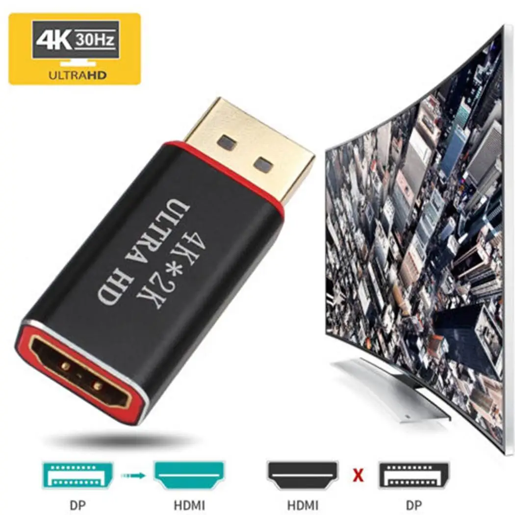 HDTV 1080 интерфейс кабель адаптер конвертер DP папа в HD мультимедийный черный| |