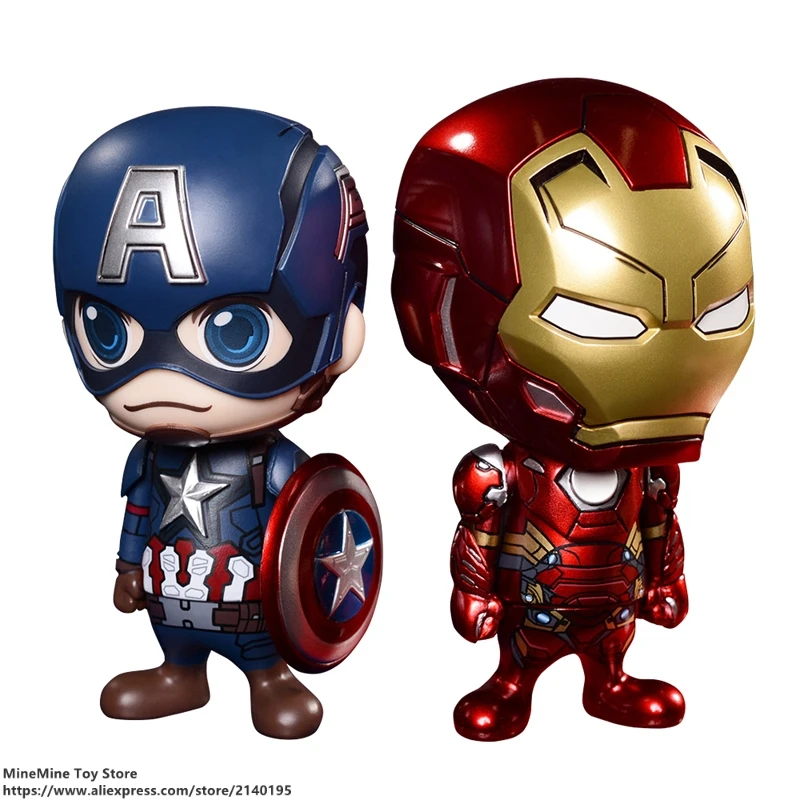 DISNEY Marvel Мстители Железный человек Марк 46 Капитан Америка 11 см фигурка аниме мини