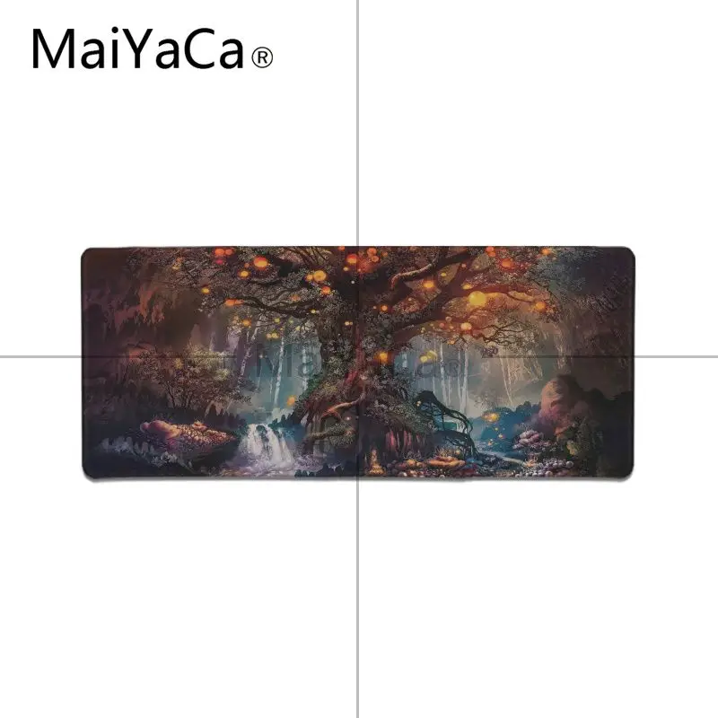 MaiYaCa, Новое поступление, коврик для мыши с пейзажным деревом, геймерский игровой коврик, большой игровой коврик для мыши, геймерский коврик для украшения рабочего стола дома и офиса - Цвет: Lock Edge 30X90cm