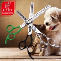 fenice professional pet grooming scissors high class thinning shears toothed blade stainless steel 7 5 inch