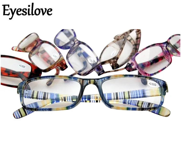 Eyesilove 15 шт./лот дешевые красочные очки для чтения женщин и мужчин ультра легкие