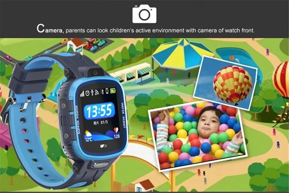 Gps Смарт-часы детская камера IP67 Водонепроницаемый Wifi трекер телефон Smartwatch Дети SOS монитор позиционирования часы 500 мАч батарея