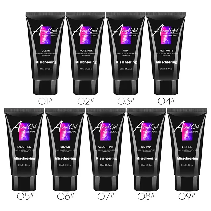 Маникюрные Типсы для дизайна ногтей Желейный акриловый УФ-гель наращивания